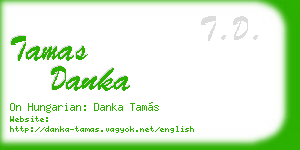 tamas danka business card