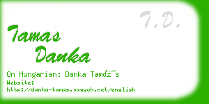 tamas danka business card